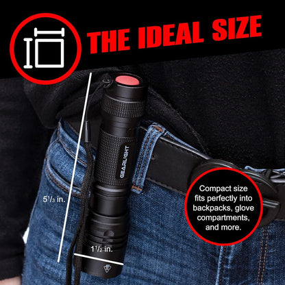 GearLight LED Tactical Flashlights - Pack of 2 - Bright, Zoomable, Handheld Flashlight Set with High Lumens for Camping, Outdoor & Emergency Use