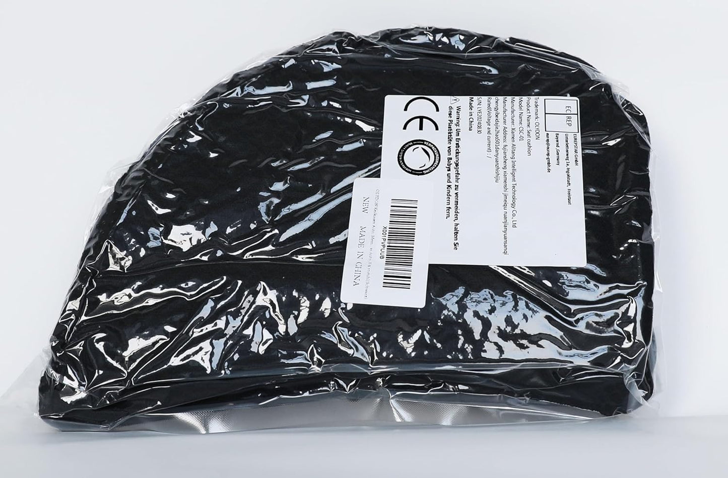 OLYDON Car Seat Cushion for Driving - Comfort Memory Foam for Car Driver Seat- Back Support, Pain Relief - for Car Travel, Long Trips (Black)