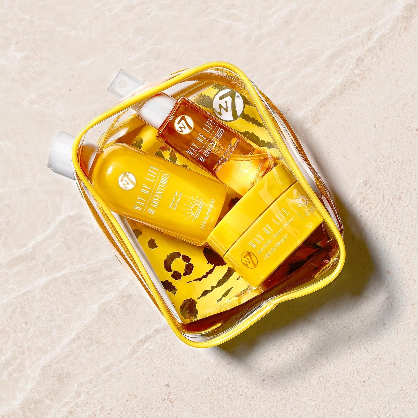 W7 VAY-CAY Be Adventurous Travel Skincare Set | Cleansing Shower Gel, Body Butter & Body Spray | Energizing and Moisturizing Products for Radiant Skin