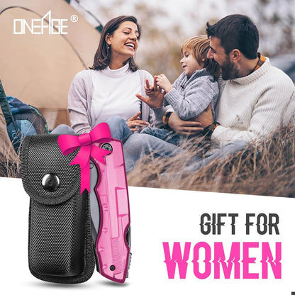 Gifts for Women Wife Mom Girlfriend Her - Mothers Day Gifts from Daughter Son, Stocking Stuffers for Women, Anniversary Birthday Gift - Christmas Pin-k Multitool