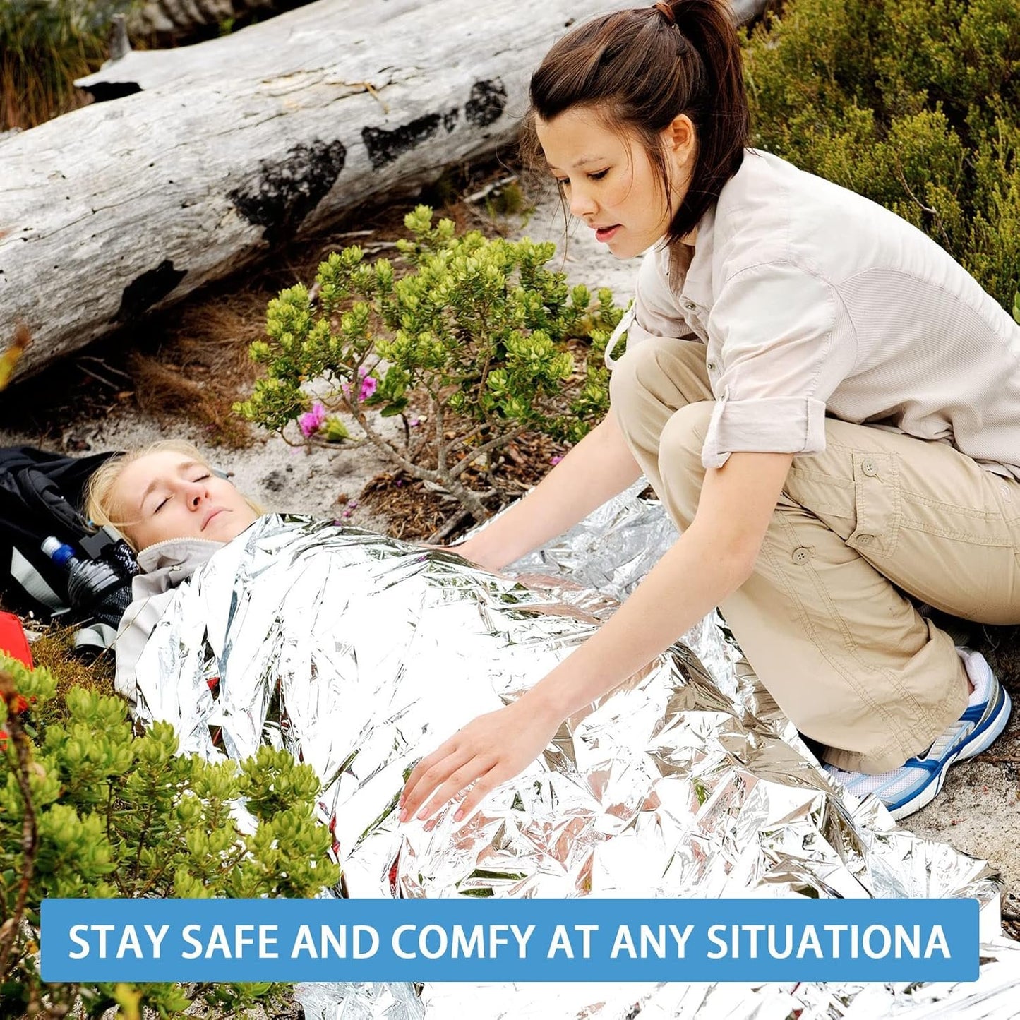 4 Pack Camping Emergency Blankets, 210 * 160cm Survival Thermal Blanket, Portable Emergency Foil Blanket to Keep Body Temperature Warm, First Aid Blanket for Survival Hiking, Camping