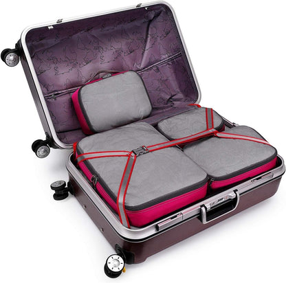 G4Free 3/6/7pcs Packing Cubes Suitcase Organizer Bag Folding Clothes Bag Shoe Storage Cubes Packing Cubes for Clothing Luggage Travel Set