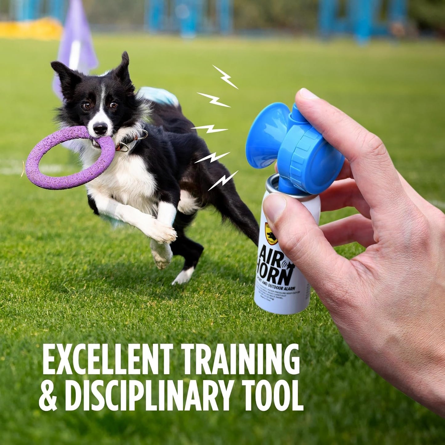 Guard Dog Security Air Horn for Dogs - Powerful Dog Training & Safety Tool - Stops Barking, Jumping, Fighting, Chasing & More - Works as Coyote Deterrent