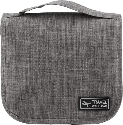 HDBHBH Travel Wash Bag - Large Travel Toiletries Organizer with Multiple Compartments,Suitable for Men & Women, Lightweight Dopp Kit for Camping, Business Travel, Makeup Accessories (Gray)