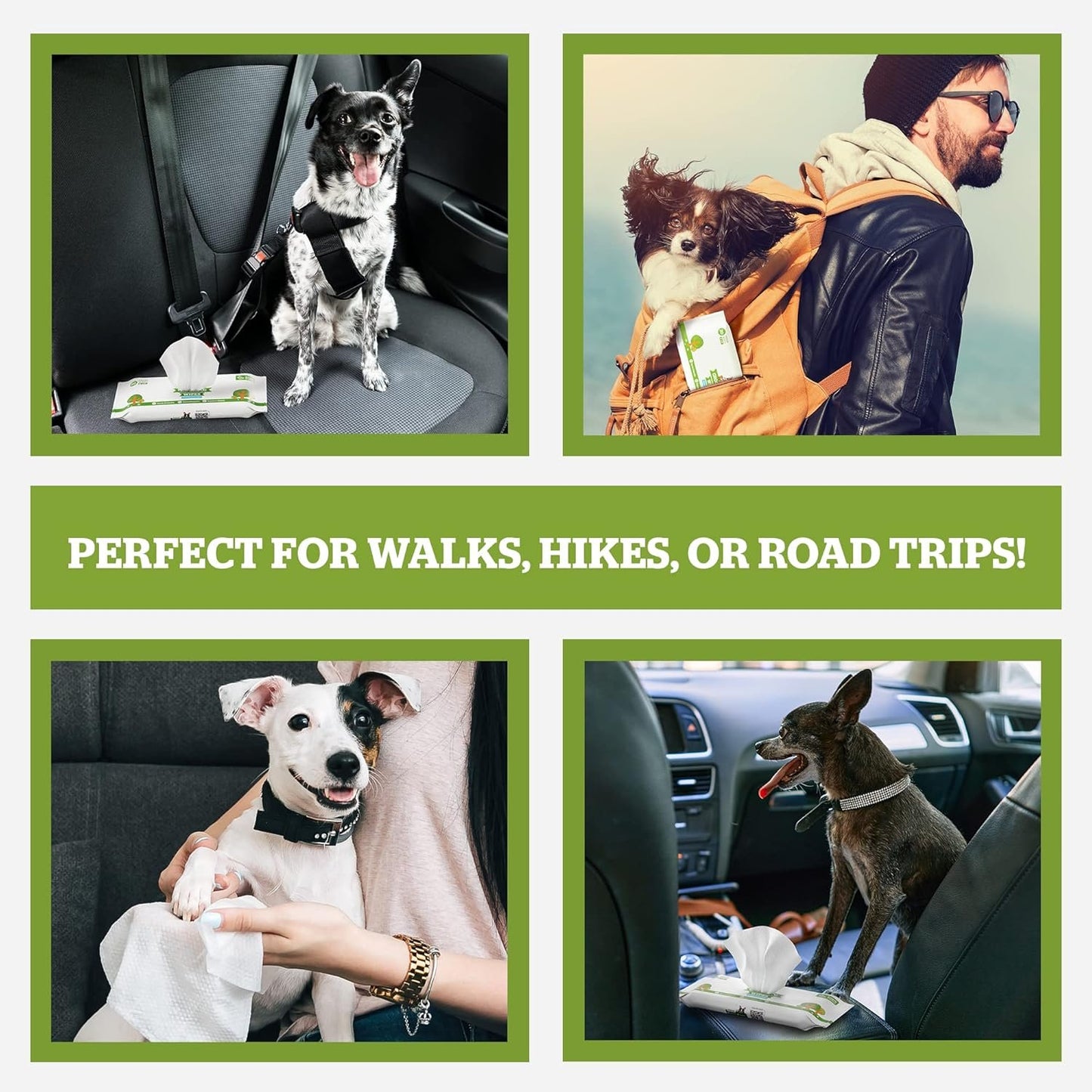 Pogi’s Dog Grooming Wipes Travel Packs – Fragrance-Free & Hypoallergenic Pet Wipes for Quick Cleaning of Paws, Body & Butt (240-Count)