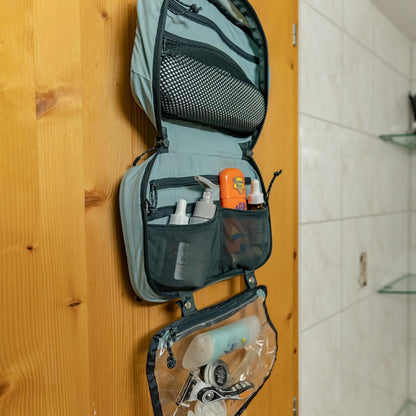 Toiletry Bag Kit Set: Hanging Travel Toiletry Bag + 311 TSA Cosmetic Liquid Bag + Ultralight Accessory Organizer Pouch, Turquoise, 3 Piece Toiletry Set