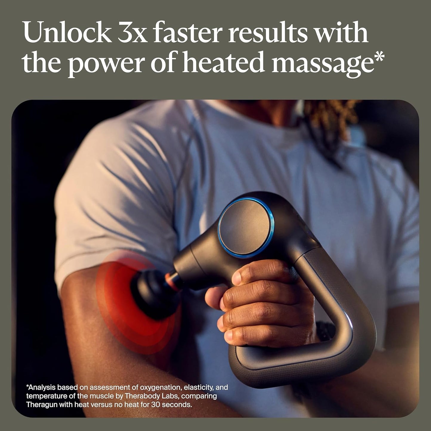 Therabody Theragun Prime Plus - Heated, Powerful Massage Gun for Enhanced Warm-Up & Workout Recovery - Quiet Deep Tissue Massager for Body and Back Pain Relief - Leg & Back Massager with Heat