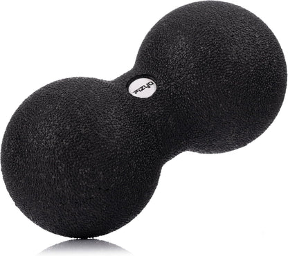 FIZYO Double EPP Massage Ball 16x8cm - Muscle Massager for Back, Neck, Foot and Trigger Point for Physical Therapy, Yoga, CrossFit, Pilates, Recovery and Rehabilitation (Black)