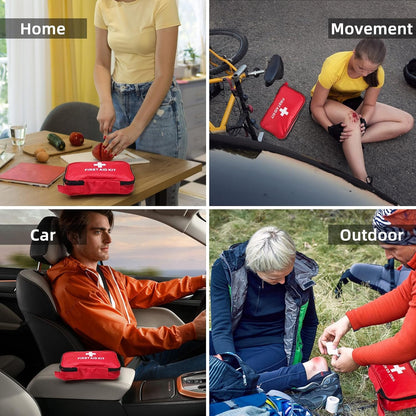 First Aid Kit192 Piece - Mini First Aid Kit Small Soft Shell Medical Kit for Home, Car, Office, Travel, Camping, Sports, Outdoor, School - Emergency First Aid Supplies and Survival Kit.