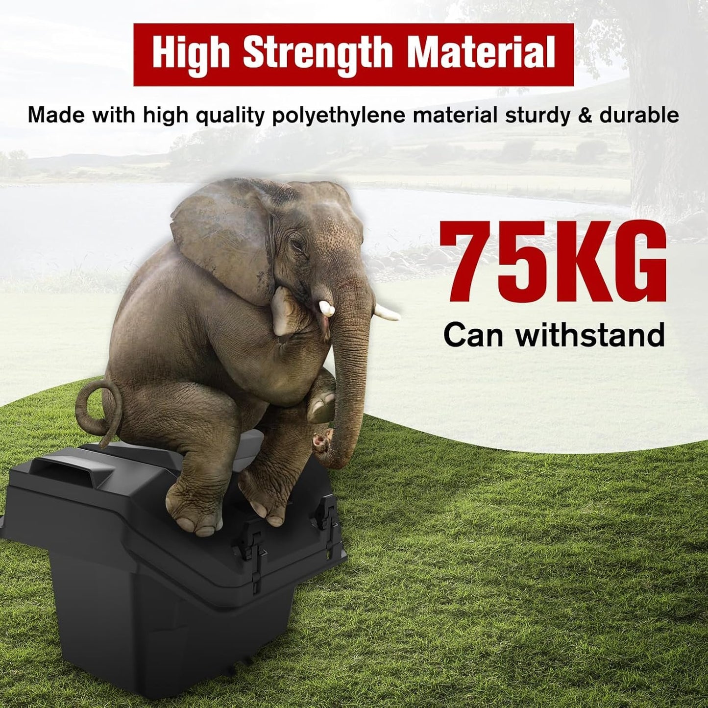 LitMiRaCle Rear Cargo Storage Box for 2024 Polaris RZR XP 1000, Durable 55 QT Trunk Storage Bin for UTV Polaris RZR XP 1000/ XP 4 1000 2024 Accessories, Replace OEM #2884525, Black