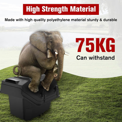 LitMiRaCle Rear Cargo Storage Box for 2024 Polaris RZR XP 1000, Durable 55 QT Trunk Storage Bin for UTV Polaris RZR XP 1000/ XP 4 1000 2024 Accessories, Replace OEM #2884525, Black