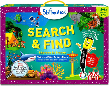 Skillmatics Search and Find Educational Game - Reusable Preschool Learning Activities, Perfect for Toddlers & Kids Who Love Toys, Art & Crafts, Builds Vocabulary, Gifts for Ages 3, 4, 5, 6