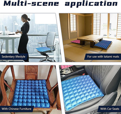 Sondur Travel Cushion,2025 New 3D Self-Inflatable Air Cell Seat Cushion for Pressure Relief, Portable Office, Wheelchair, Car Seat Cushion(Blue)