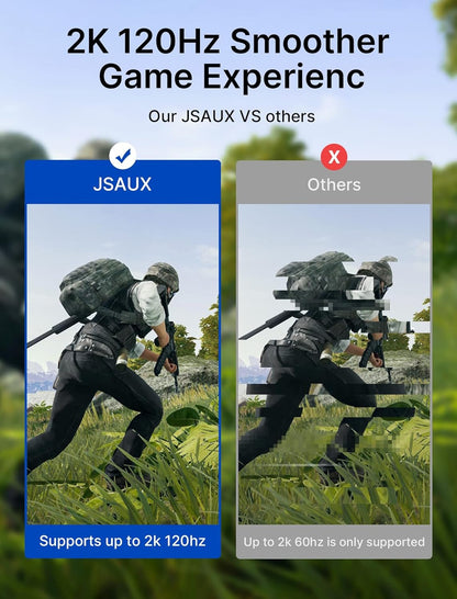 JSAUX 4K DisplayPort to HDMI Cable Adapter 10FT, DP to HDMI Male Video UHD 4K@30Hz/2K@60/1080P@120 Nylon DP to HDTV Uni-Directional Cord for Dell, Projector, Desktop, AMD, NVIDIA, Lenovo, HP, ThinkPad