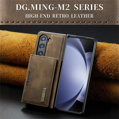 Nexue Detachable Wallet Case for Samsung Galaxy Z Fold 4,Premium Leather Magnetic Back Cover Shockproof Phone Case with Trifold Card Holder Wallet for Samsung Galaxy Z Fold 4,Coffee