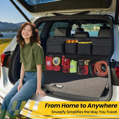 Car Trunk Organizer, Backseat Hanging Organizer with 8 Large Storage Bag Super Capacity for SUV,Truck,Van -Your Space Saving Expert