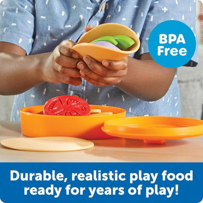 Learning Resources New Sprouts Taco Night!, 28 Pieces, Ages 18 Months+, Play Food for Kids Kicthens, Grocery Store Pretend Play, Play Kitchen Accessories