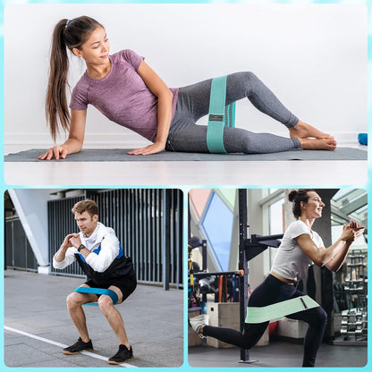 Houselog Resistance Bands Sets Portable Exercise Loops for Legs and Hip 3 Resistance Level Workout Weight Bands with Non-Slip Design Workout Flexbands for Home Gym Office Yoga Pilates