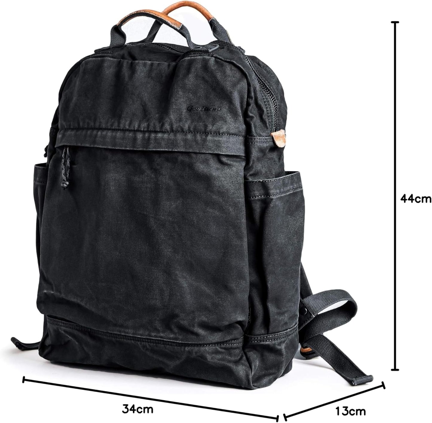 Gootium Canvas Backpack - Vintage Style Cloth Bag Men's Casual Daypack Laptop Outdoor Travel Rucksack