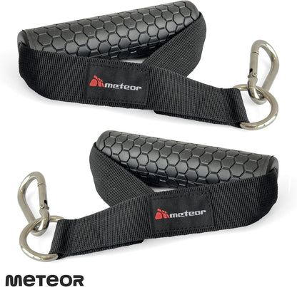 METEOR Heavy-Duty Exercise Handles, Resistance Bands Handles, Cable Machine Attachments for Home Gym, Tricep Rope Replacement, Durable Workout Grips for Pulley Systems