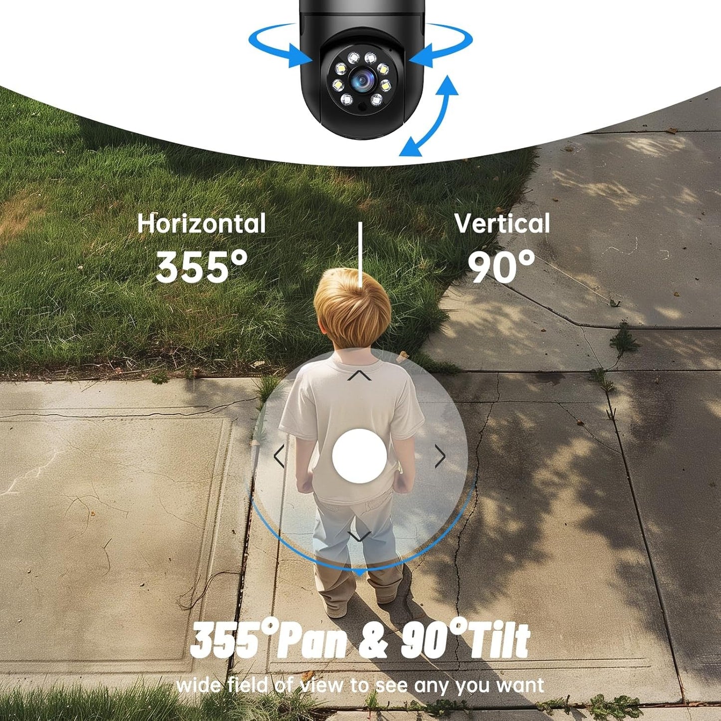 Light Bulb Security Camera 5G WiFi 2K Light Socket Security Cameras Wireless Outdoor EseeCloud, 360 Screw in Sight Bulb Motion Detection Siren Alarm Lightbulb Camera 2-Way Audio Color Night Vision