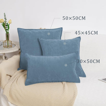 Snylcce Set of 2 Cushion Covers 30 x 50 cm Ice Blue Chenille Elegant Design Soft Luxury Decorative Cushion Covers for Sofa, Bed and Home Decor