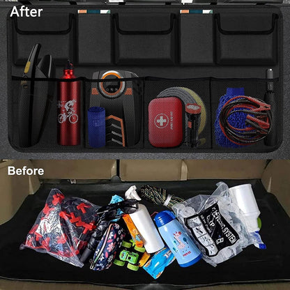 Car Trunk Organizer, Backseat Hanging Organizer with 9 Large Storage Bag -Trunk Organizer for SUV,Truck,Van-Free Your Trunk Space (9bag)