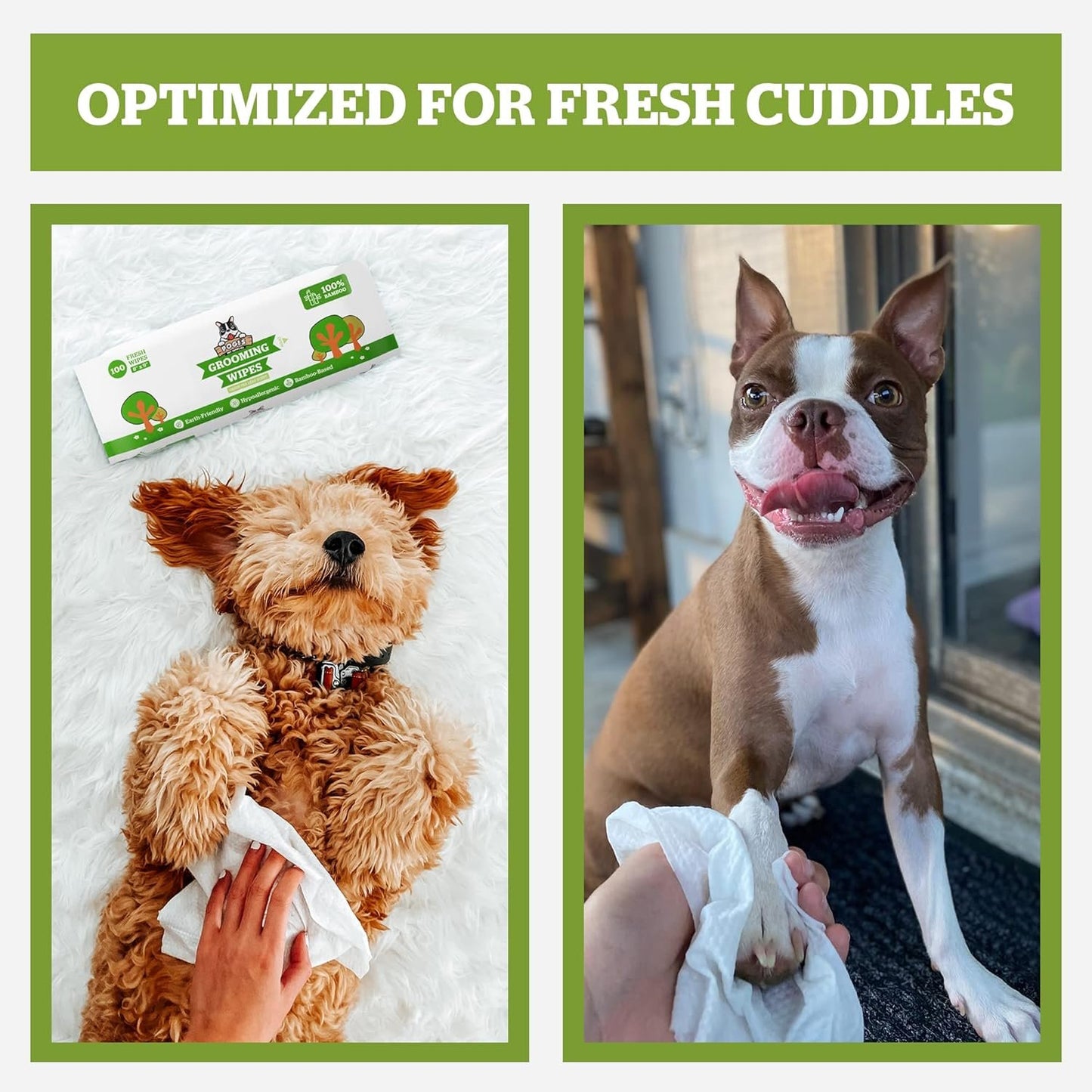 Pogi’s Dog Grooming Wipes Travel Packs – Fragrance-Free & Hypoallergenic Pet Wipes for Quick Cleaning of Paws, Body & Butt (240-Count)