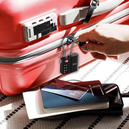 Laser TSA Approved 3-Digit Lock Smart Travel Tag, USB-C Rechargeable, Apple Find My Compatible, IPX4 Splash Resistant - Tracks Items Like Travel Accessories, Luggage, Suitcase, Travel Bag and Gear
