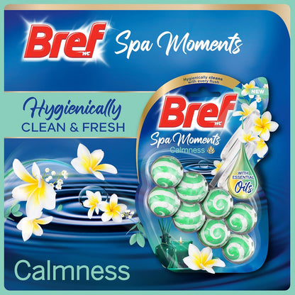 Bref Spa Moments Calmness Rim Block Toilet Cleaner with Essential Oils, 50 g (Pack of 2)