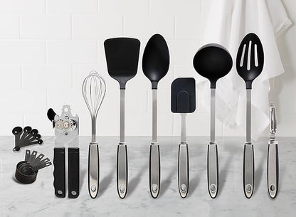 Gibson Home Eclectic 18 Piece Kitchen Tool/Gadget Combo Set, Silver