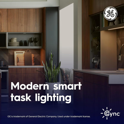 GE Cync Reveal HD+ Smart Undercabinet Light Fixture, 24-in Bar, Color Changing, Wi-Fi, Alexa, Google Home Compatible, Kitchen, White, 1500 Lumen