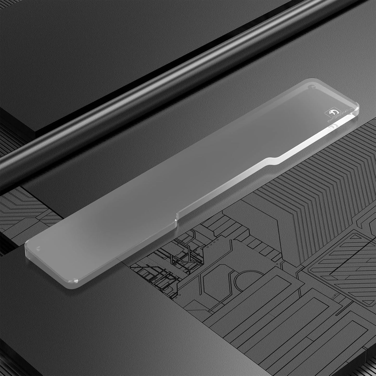 SELORSS Acrylic Keyboard Wrist Rest - Full Size 100% Keyboard- Mechanical Keyboards Ergonomic Palm for Computer Keyboard,Anti-Slip Base,Wrist Pad Laptop,Office & Home-Easy Typing White/Full-Size