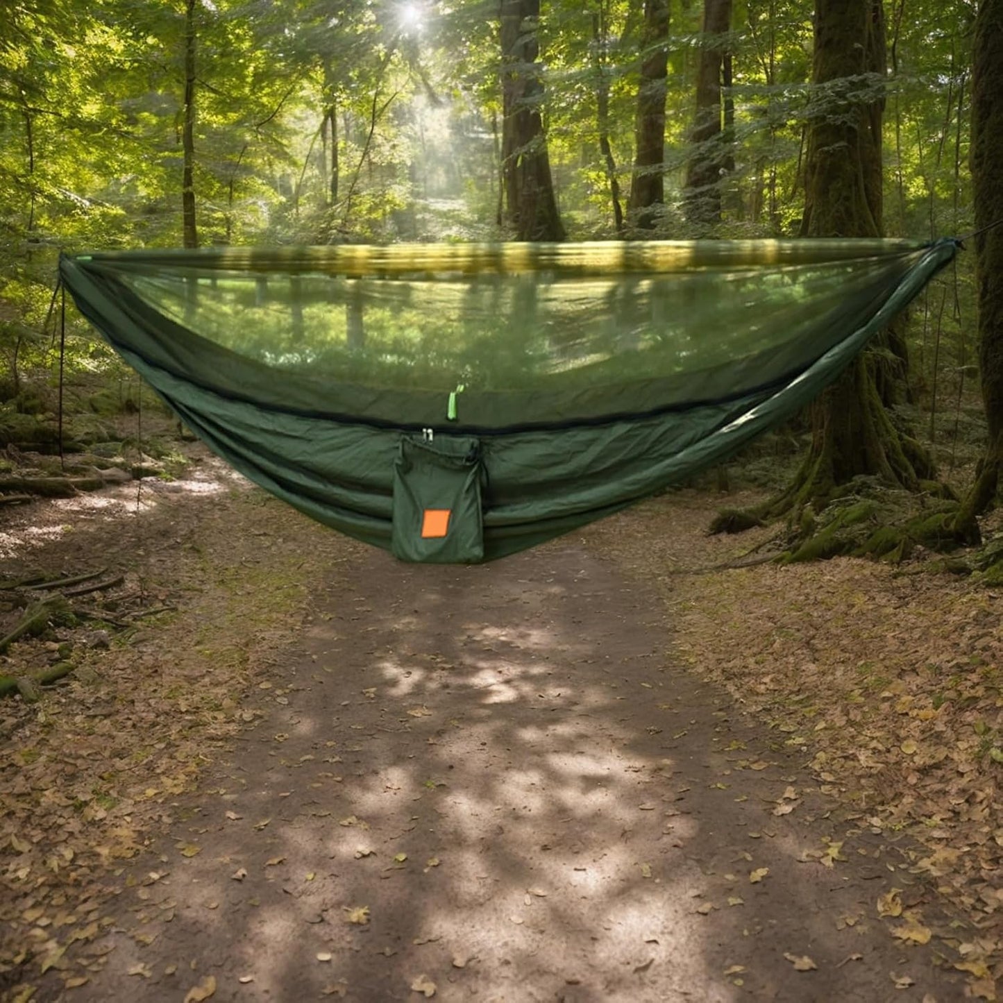 Camping Hammock, Outdoor Net Hammock, Pop Up Travel Bed, Lightweight Nylon Swing with Fly Protection Feature, Compact Hanging Gear for Friends Family Colleagues Relaxation