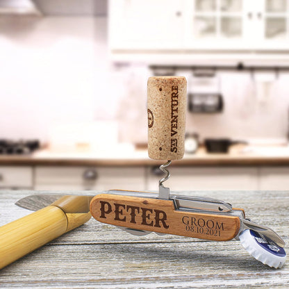 Set of 10 - Personalized Pocket Knife w/Name & Date, 10 Font Option - Personalized 8-Function Multi-Tool Pocket Knives, Custom Engraved Knives, Groomsmen Gift, Gift for Him