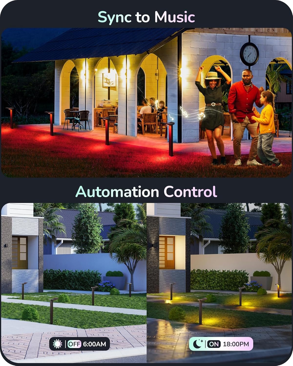 EDISHINE Smart Landscape Path Lights, RGBW 350LM LED Pathway Lights, APP Control, Compatible with Alexa & Google, Music Sync, Waterproof Aluminum Outdoor Landscape Lighting for Yard, 48FT