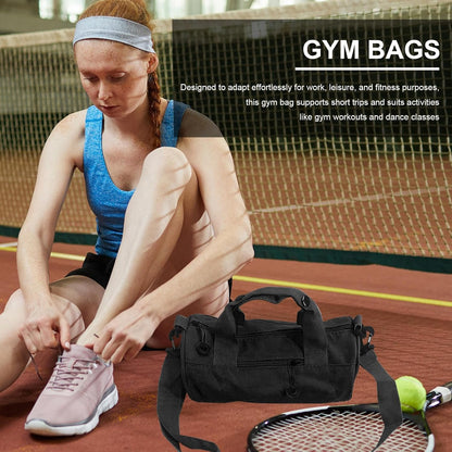 Gym Bag, Barrel Shape Carrier, 11,02 x 5,91 pollici Ampia capacità, regolabile Shoulder Strap, Swim Gear Bag for Men, Women, Hiking, Dance, Yoga, School, and Workout, Nero , Se référer au descriptif