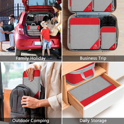 TAMOWA Suitcase Organizer Set of 7, red