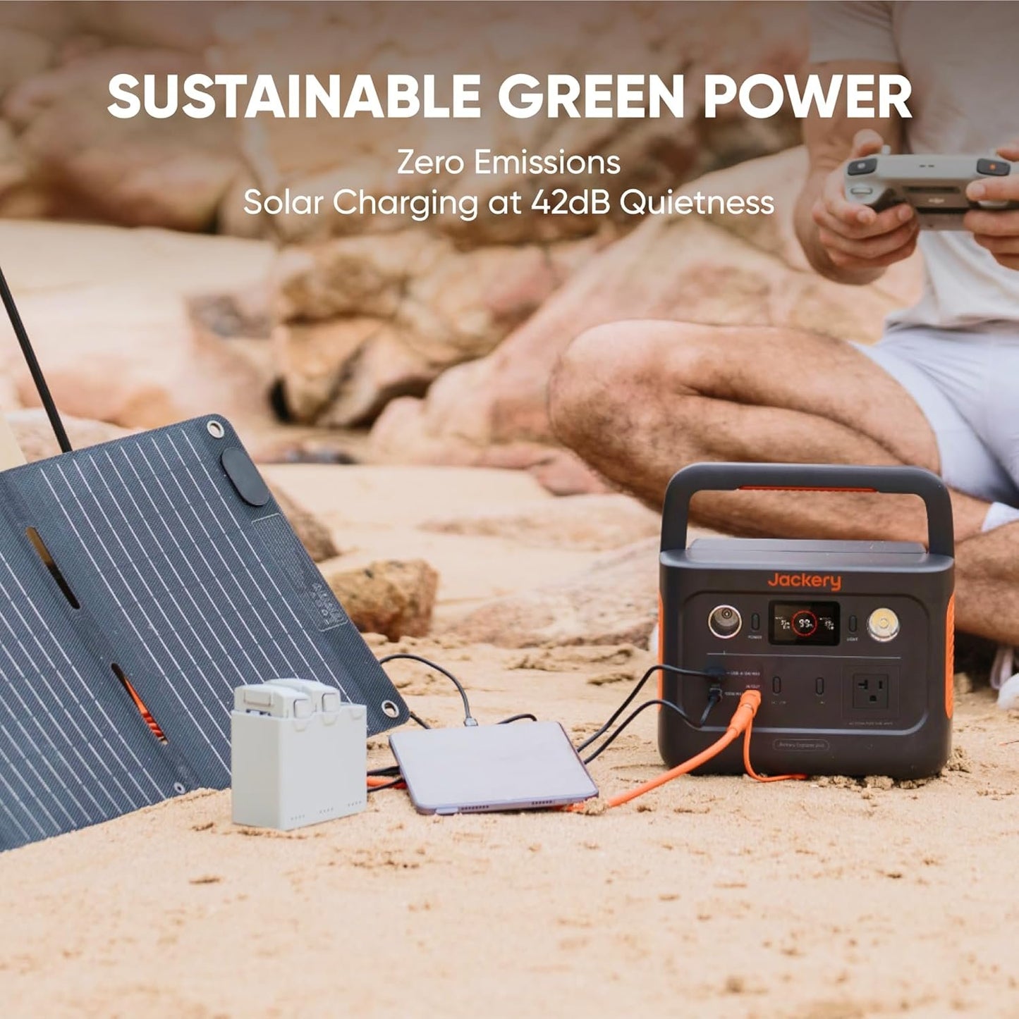 Jackery Explorer 240 V2 Portable Power Station, 256Wh LiFePO4 Battery with 300W AC/100W USB-C Output, 1Hr Fast Charging, Versatile Scenarios -Outdoor Camping, RV Travel