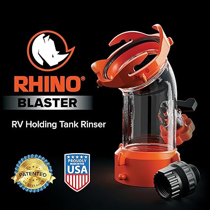 Camco Rhino Blaster RV Tank Rinser with Backflow Preventer RV Accessories for Toilet and Waste Tank Cleaning - Essential Camper Supplies for Odor Control and Sensor Maintenance - (39080) Visit the Camco Store