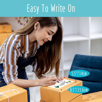 70 Large Size Blank Labels, Water/Oil/Tear Resistant, Inkjet & Laser Printer Available Removable No Residue for Home Organization Projects, Bins, Kitchen Storage Containers, Desk Items(8.5”x 5.5”)