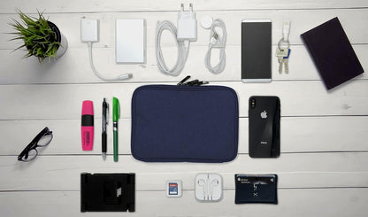 MyGadget Travel Cable Organizer – Universal Case for Electronic Accessories – Hard Disk Organizer | Memory | SD Cards Powerbank – Pink, blue, Modern