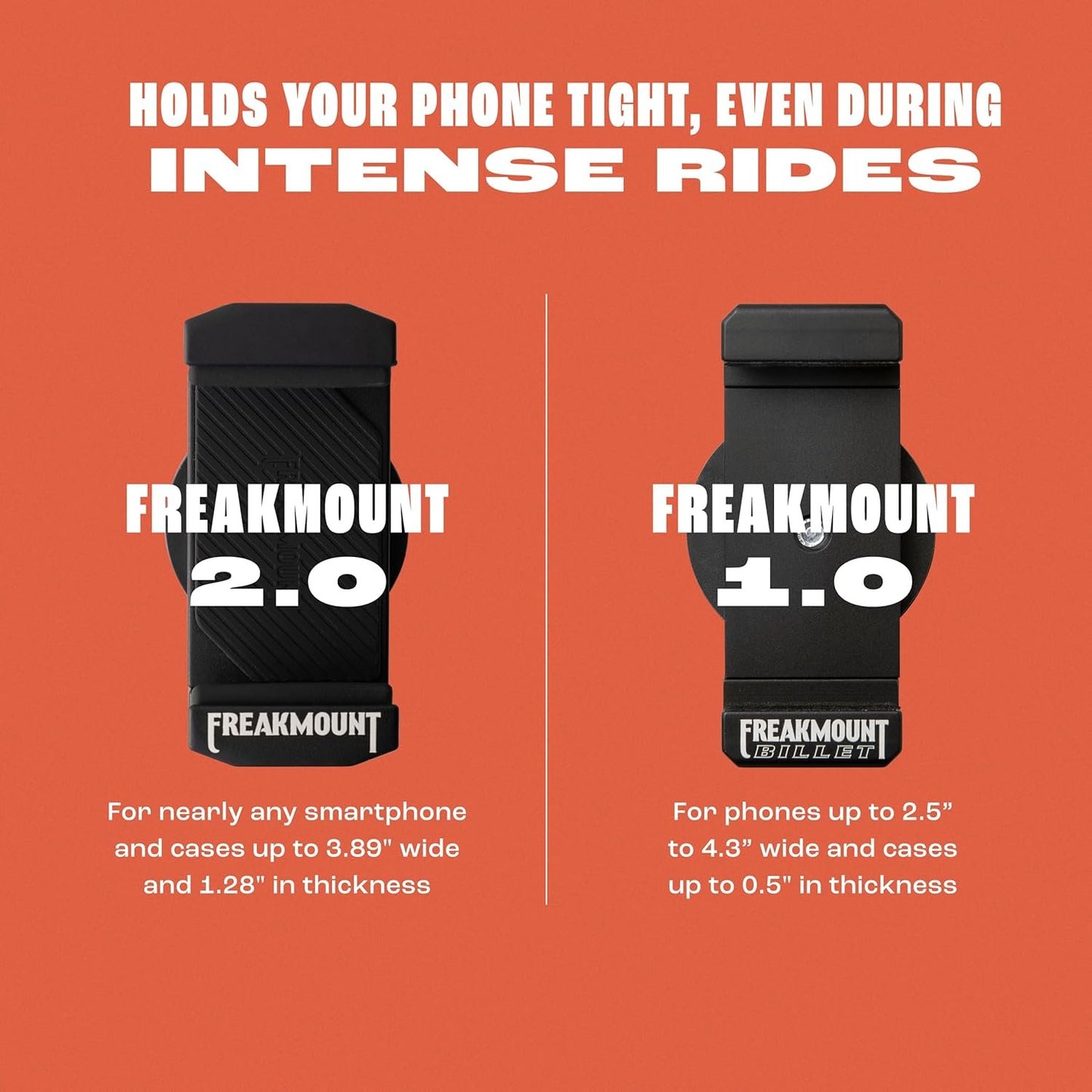 Freakmount - 2.0 Magnetic Motorcycle Phone Mount - Compatible with Harley Davidson - Premium Billet Aluminum Holder for Gas Tank - High-Speed Magnet Accessories - Fits Most Phones, Black