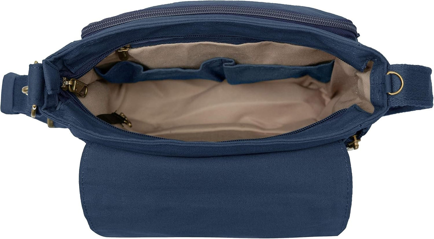 Travelon Anti-Theft Courier Tour Bag, Navy, One Size
