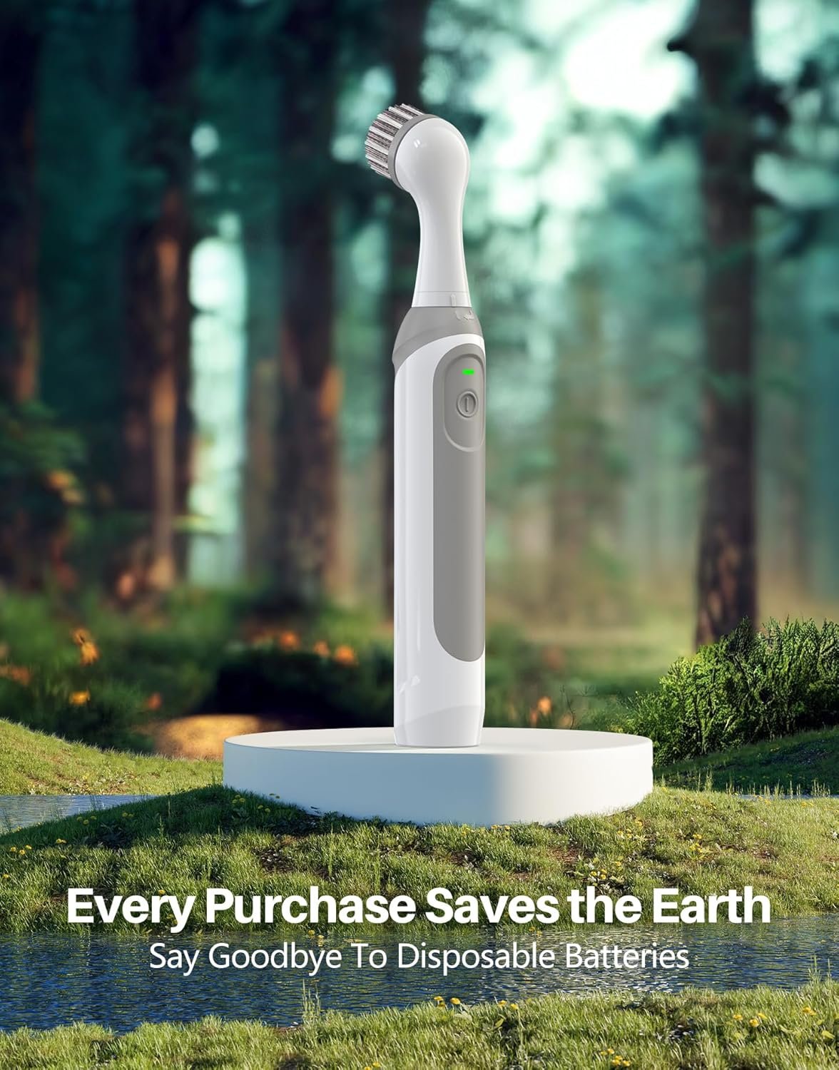 kHelfer Rechargeable Electric Grout Brush with Built-in Battery, Upgraded KH6A Stainless Steel Wire Power Brush & IPX7 Waterproof, Cordless Cleaning Brush & 5 Replacement Heads for Grout, Crevice