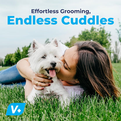Furbliss Hygienic Pet Wipes for Dogs & Cats, Cleansing Grooming & Deodorizing Hypoallergenic Thick Wipes with All Natural Deoplex Deodorizer by Vetnique Labs (100ct, Refreshing Scent)