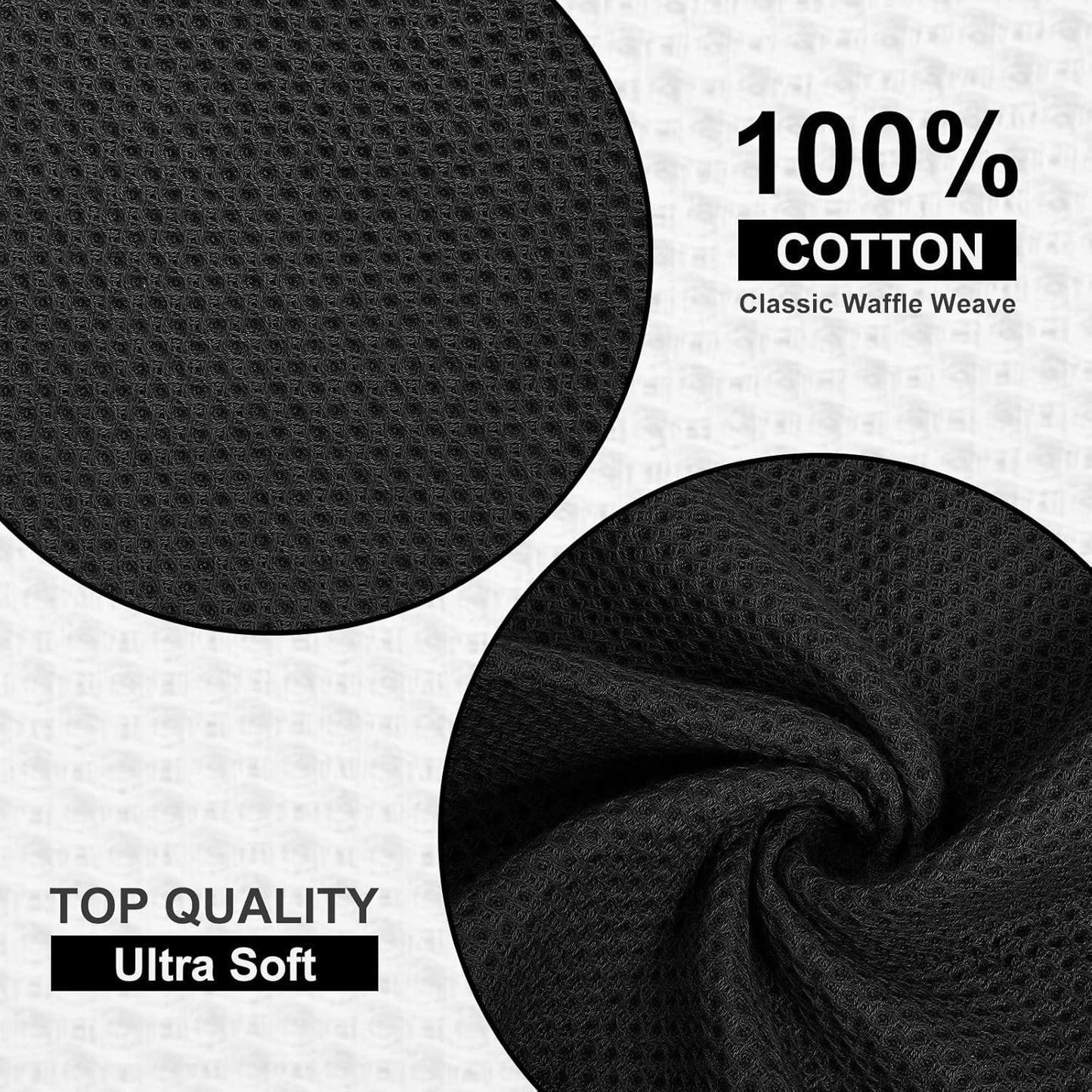 Homaxy 100% Cotton Waffle Weave Kitchen Towels, 13 x 28 Inches Super Absorbent and Machine Washable Dish Towels for Drying Dishes, 4-Packs, Mix Color