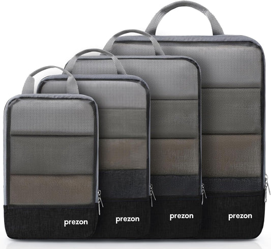 Prezon Compression Travel Organizers Expanding Suitcase Organizer Luggage Organization Bag Set Backpack Organizer