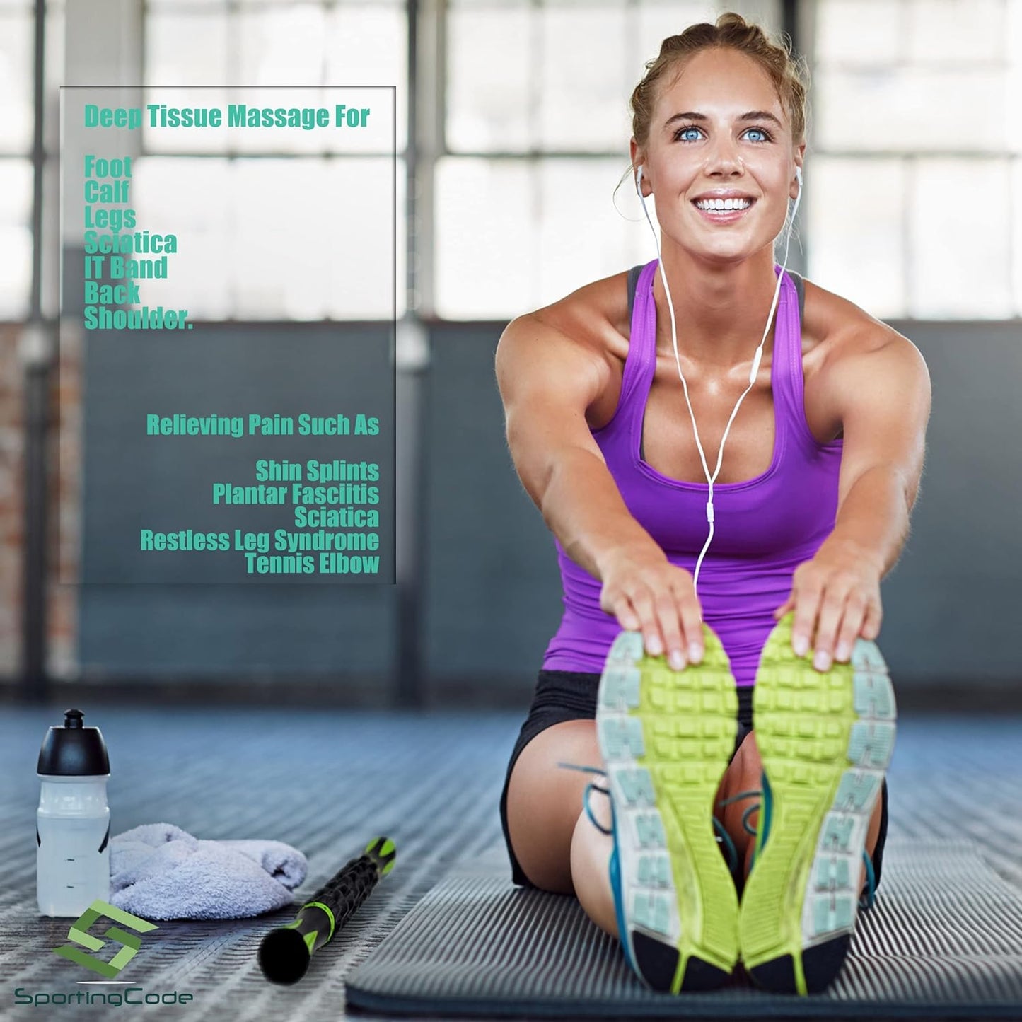 Muscle Roller Stick, Body Massage Tools for Relief Muscle Soreness,Cramping and Tightness,Help Legs and Back Recovery