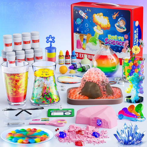 Science Kit for Kids, 90 Science Lab Experiments, STEM Activities Scientist Toys Gifts for Age 4 5 6 7 8 9 10-12 Years Old Boys Girls, Chemistry and Physics Set Toys Educational Learning Set